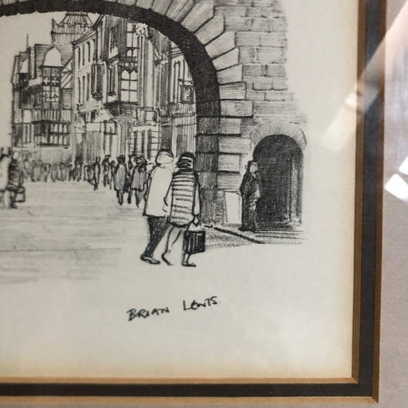 Vtg UK Brian Lewis Pencil Art Framed - Picture 6 of 13